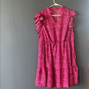 Ruffle sleeve/ 3 tiered dress